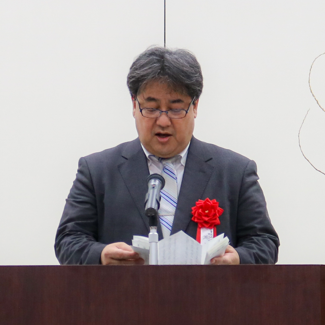 淵上文部科学省高等教育国立大学法人支援課長による祝辞